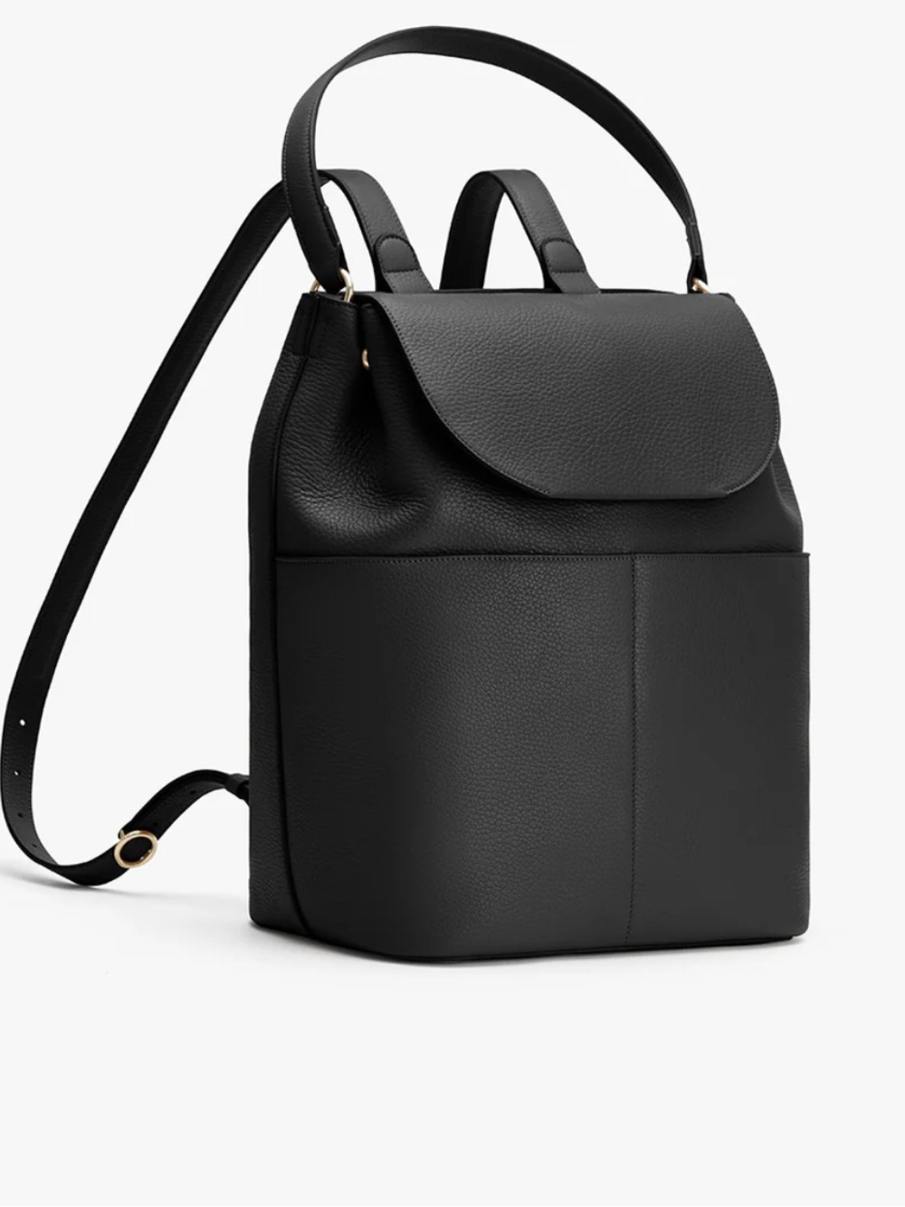 Cuyana Leather Black Backpack